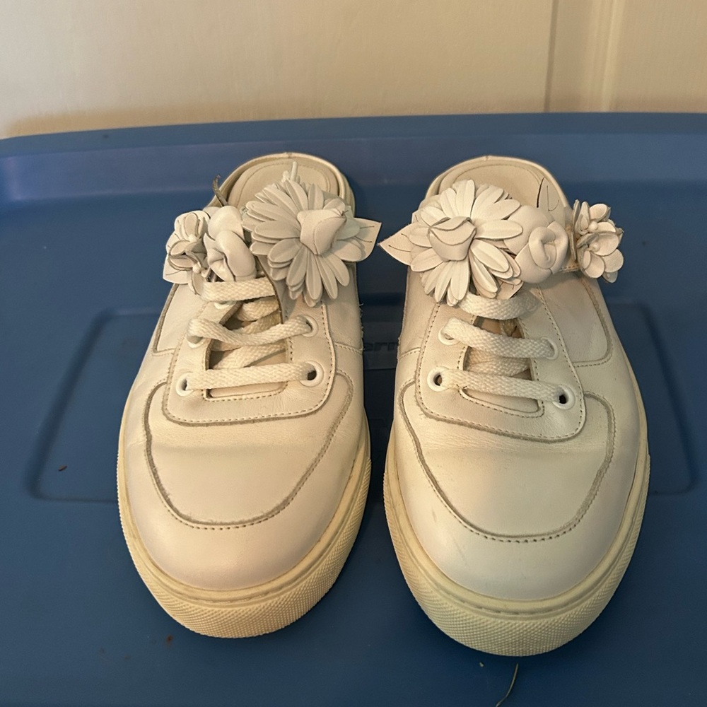 Sophia Webster Leather White Floral Sneakers